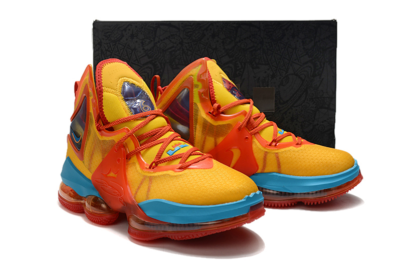 Nike Lebron 19 Yellow Red Jade Blue Shoes